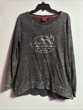 Indian Motorcycle Black Mineral Wash Shirt
